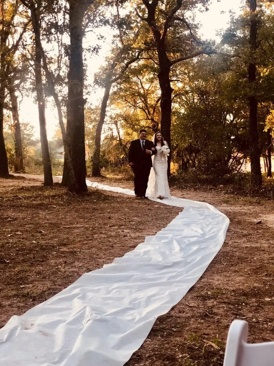 Romantic outdoor wedding ceremony